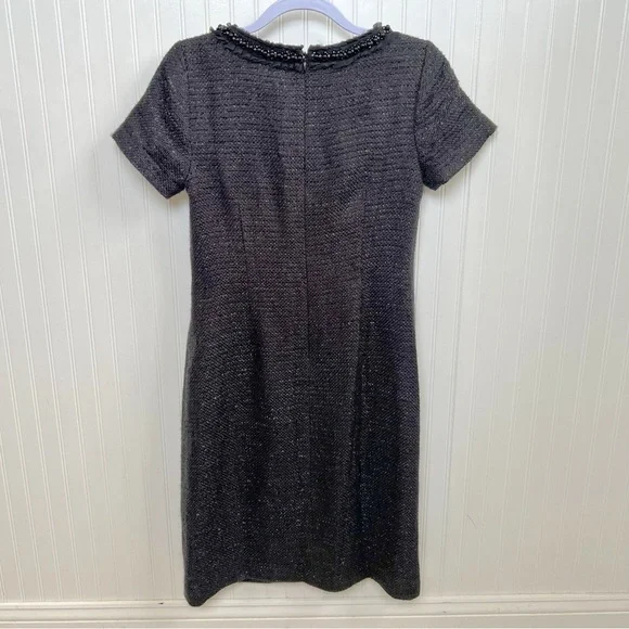 Talbots Black Sparkle Tweed Sheath Dress - Picture 2 of 8
